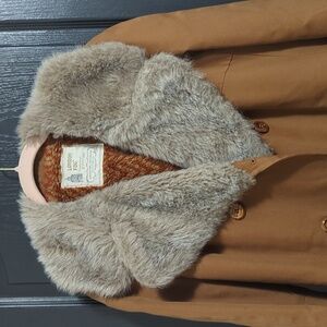 Vintage London Fog Raincoats Trench Coat Faux Fur Liner Size 10